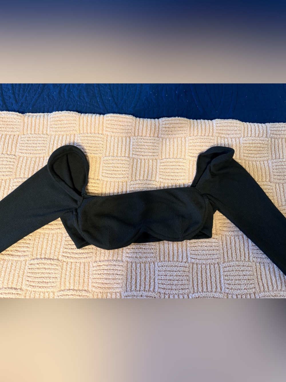 Princess Polly Black Long Sleeve Crop Top